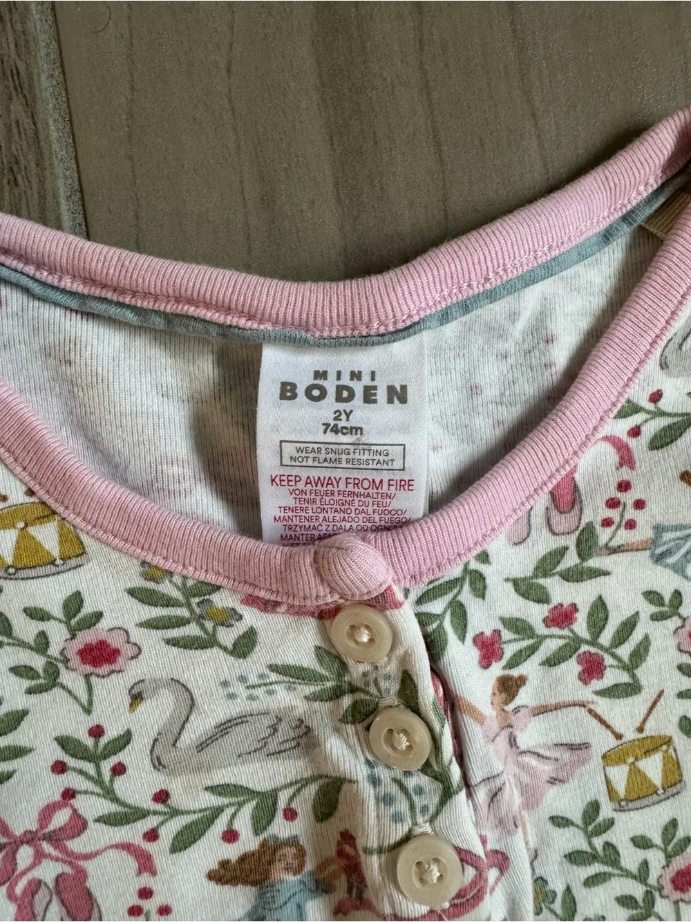 Mini Boden Girls Nutcracker Pajama Set